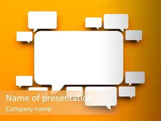 Message Speak Room PowerPoint Template