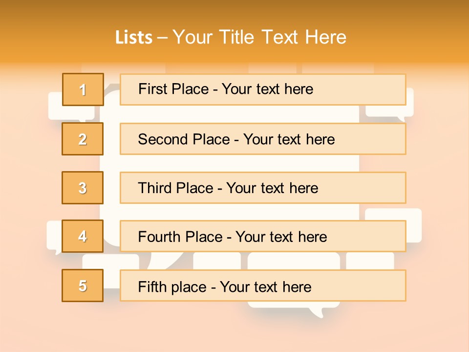 Message Speak Room PowerPoint Template