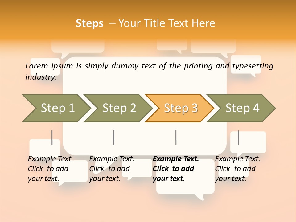 Message Speak Room PowerPoint Template