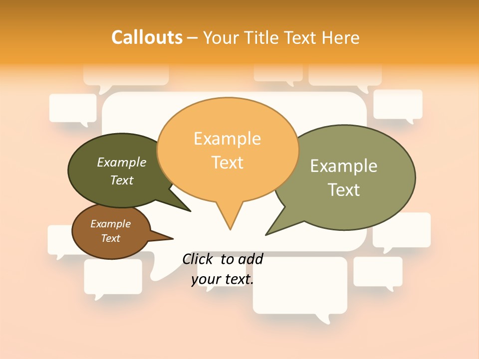 Message Speak Room PowerPoint Template