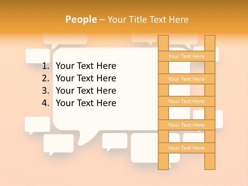 Message Speak Room PowerPoint Template