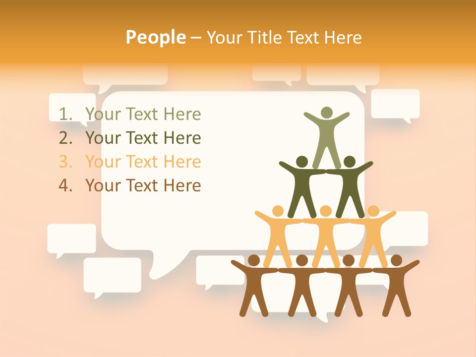 Message Speak Room PowerPoint Template