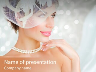 Face Bride Jewelry PowerPoint Template