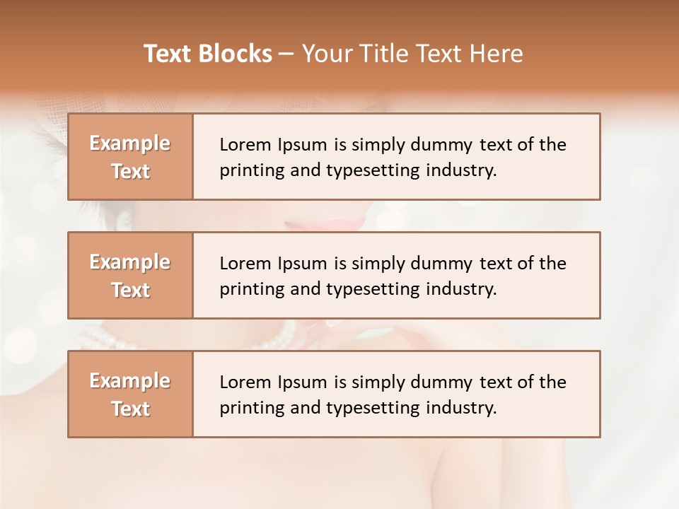 Face Bride Jewelry PowerPoint Template