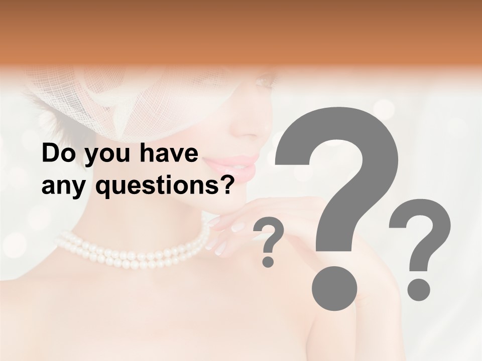 Face Bride Jewelry PowerPoint Template