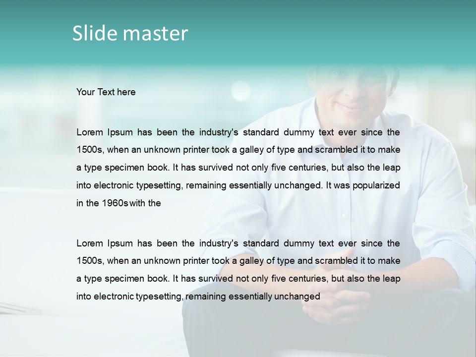 Caucasian Collar Businessman PowerPoint Template
