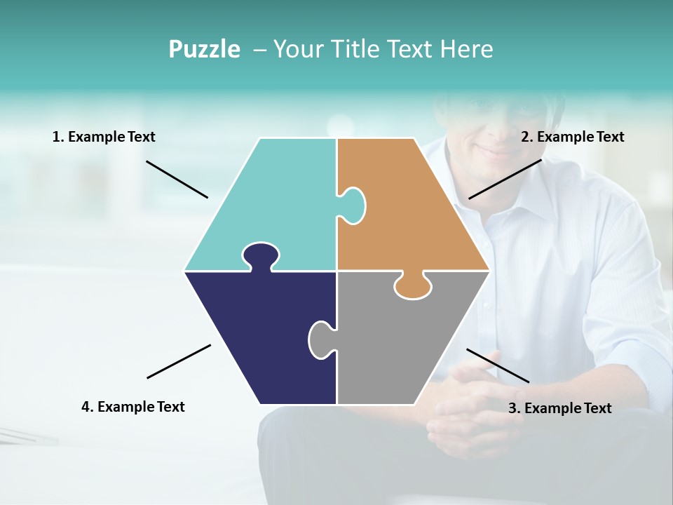 Caucasian Collar Businessman PowerPoint Template