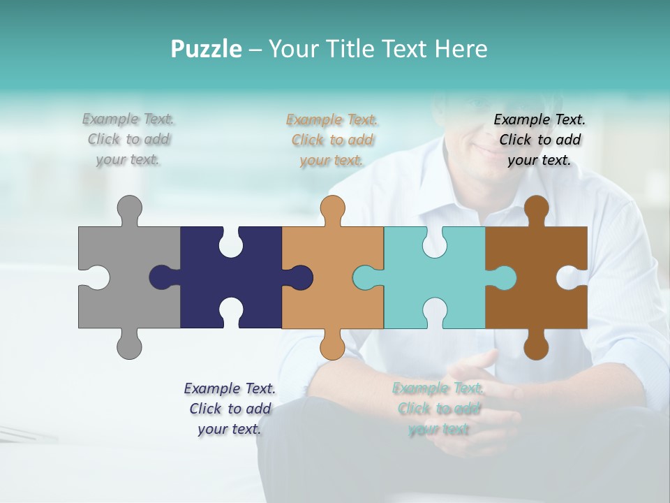 Caucasian Collar Businessman PowerPoint Template