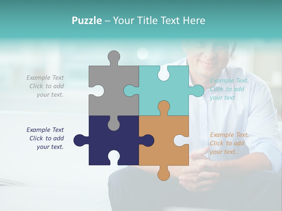 Caucasian Collar Businessman PowerPoint Template