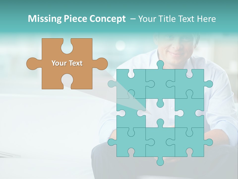 Caucasian Collar Businessman PowerPoint Template