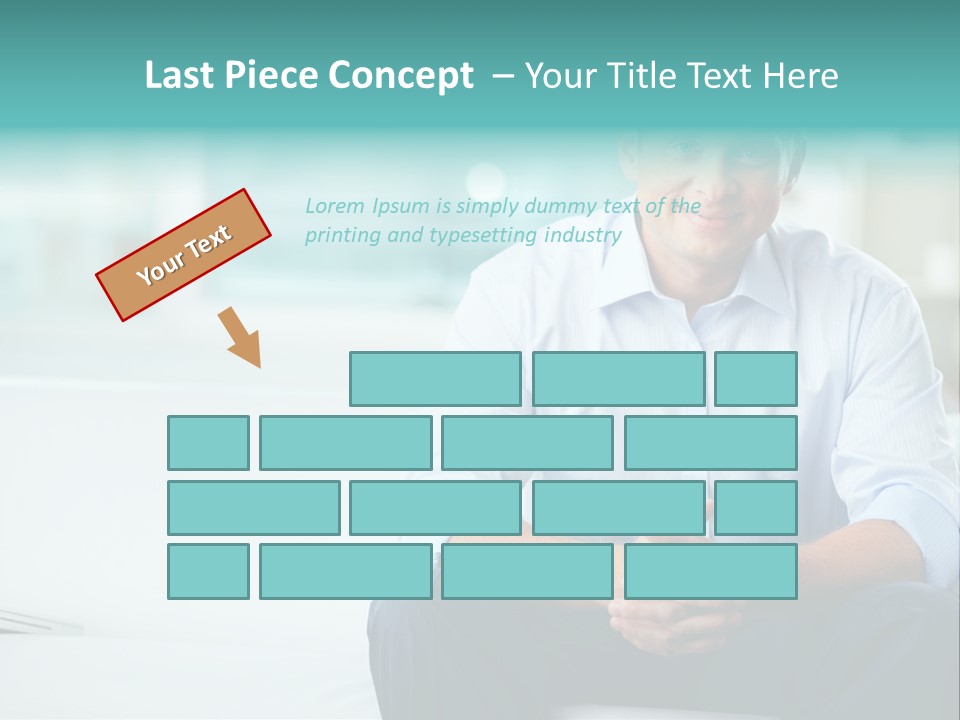 Caucasian Collar Businessman PowerPoint Template