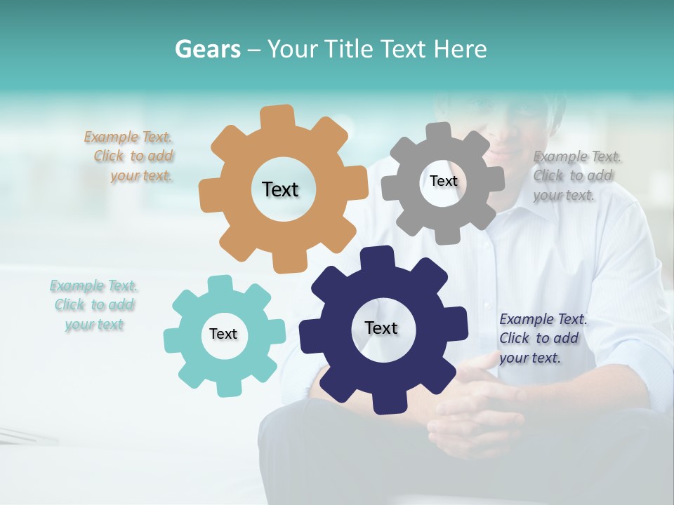 Caucasian Collar Businessman PowerPoint Template