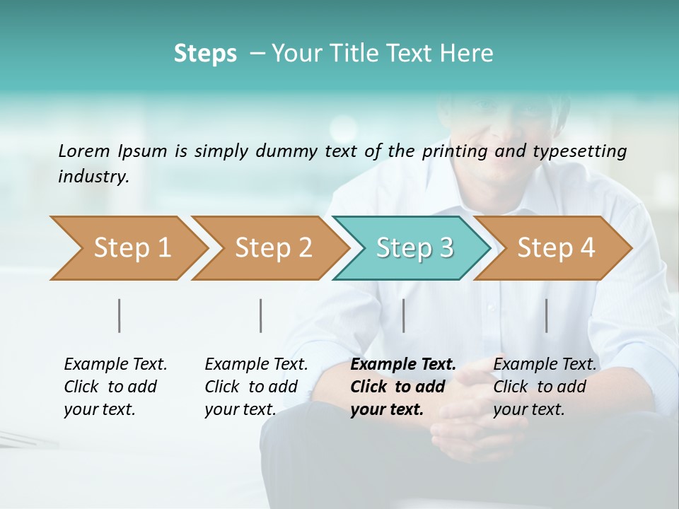 Caucasian Collar Businessman PowerPoint Template