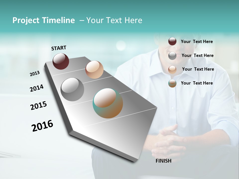 Caucasian Collar Businessman PowerPoint Template