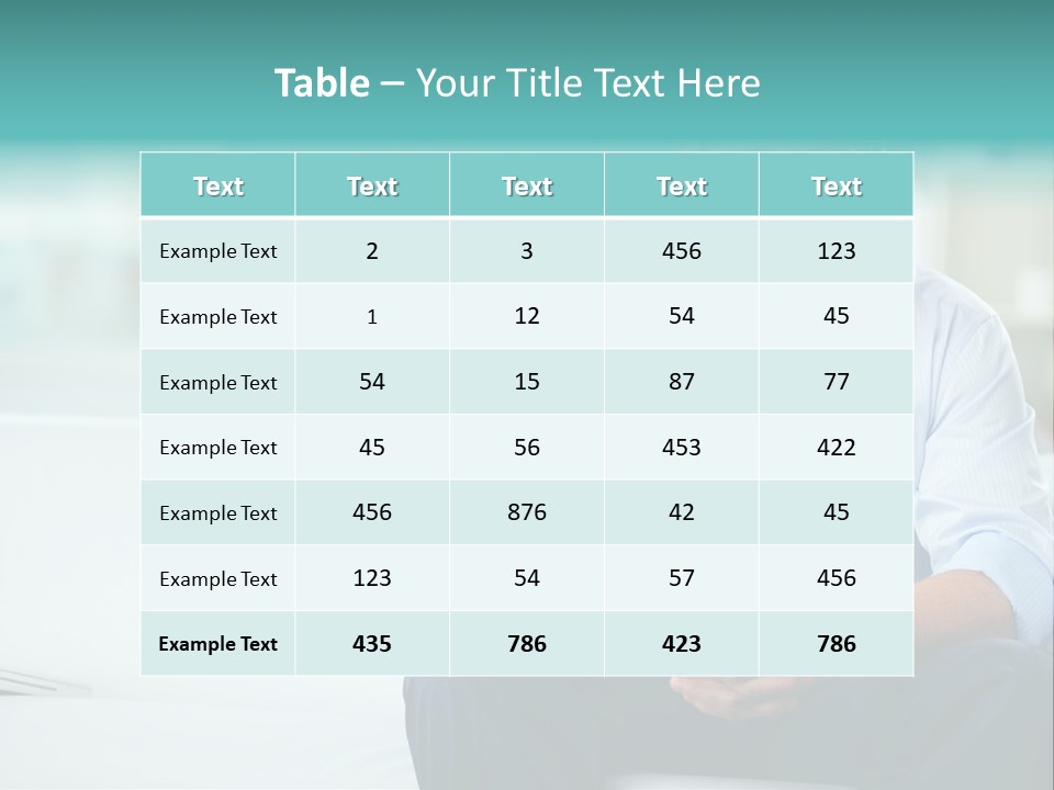 Caucasian Collar Businessman PowerPoint Template