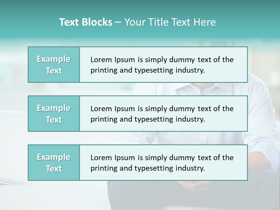 Caucasian Collar Businessman PowerPoint Template