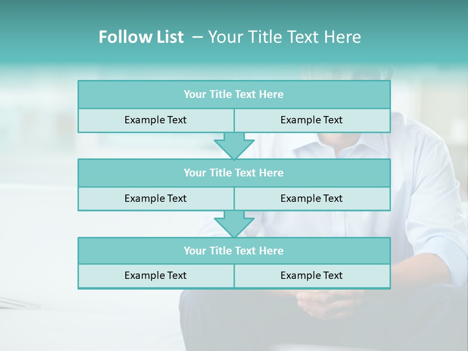 Caucasian Collar Businessman PowerPoint Template