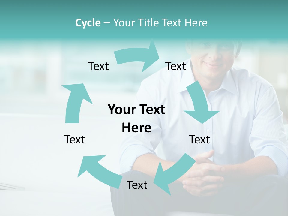 Caucasian Collar Businessman PowerPoint Template