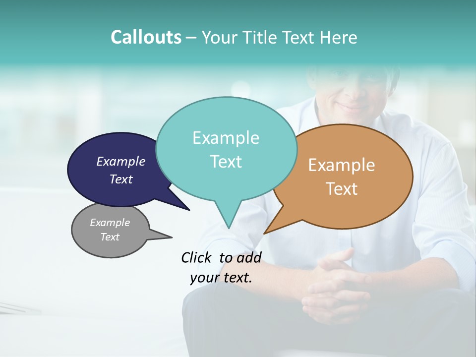 Caucasian Collar Businessman PowerPoint Template