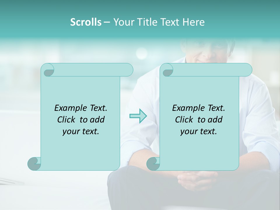 Caucasian Collar Businessman PowerPoint Template