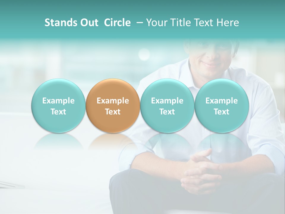 Caucasian Collar Businessman PowerPoint Template