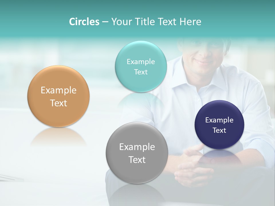 Caucasian Collar Businessman PowerPoint Template