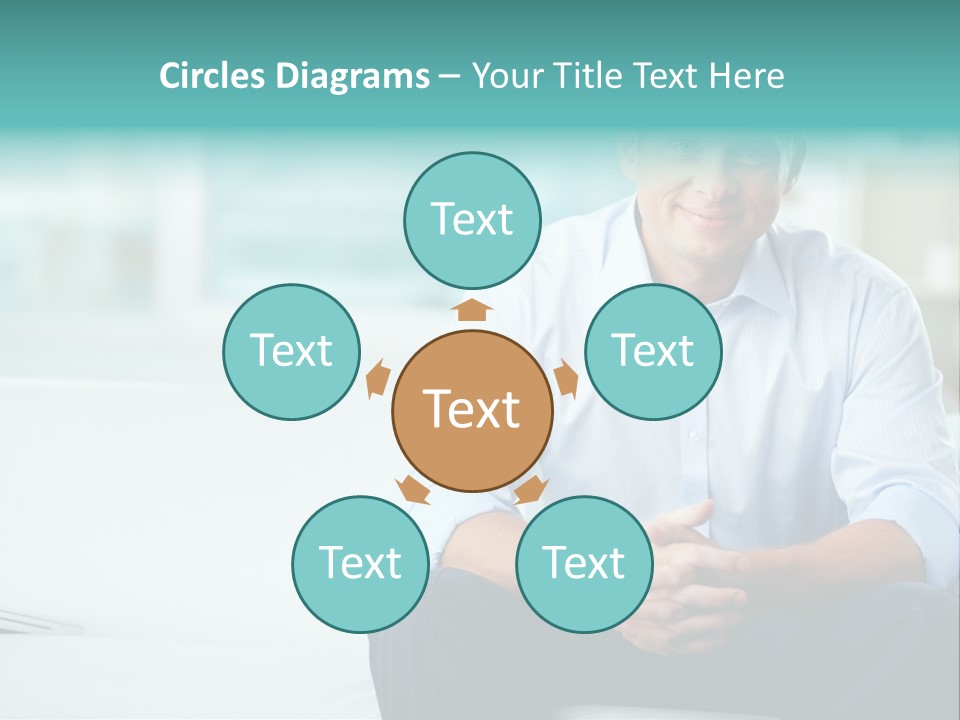 Caucasian Collar Businessman PowerPoint Template