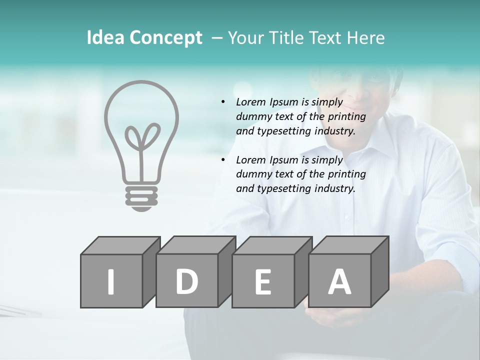 Caucasian Collar Businessman PowerPoint Template