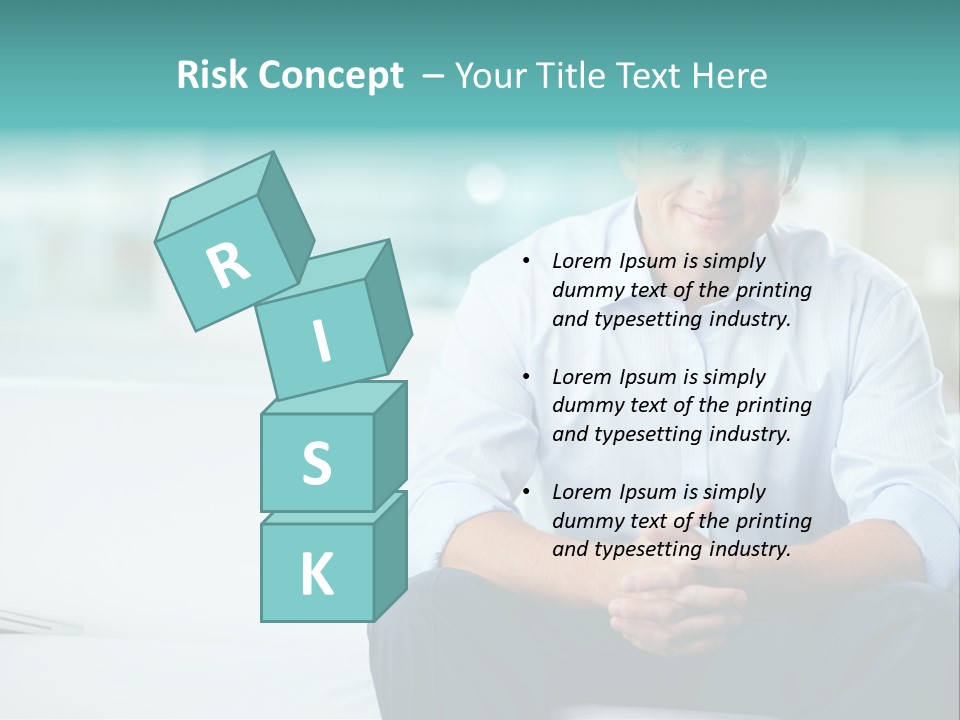 Caucasian Collar Businessman PowerPoint Template