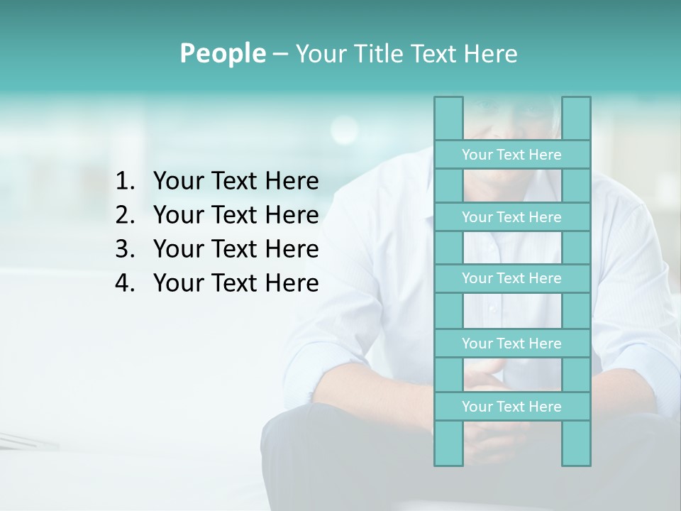 Caucasian Collar Businessman PowerPoint Template