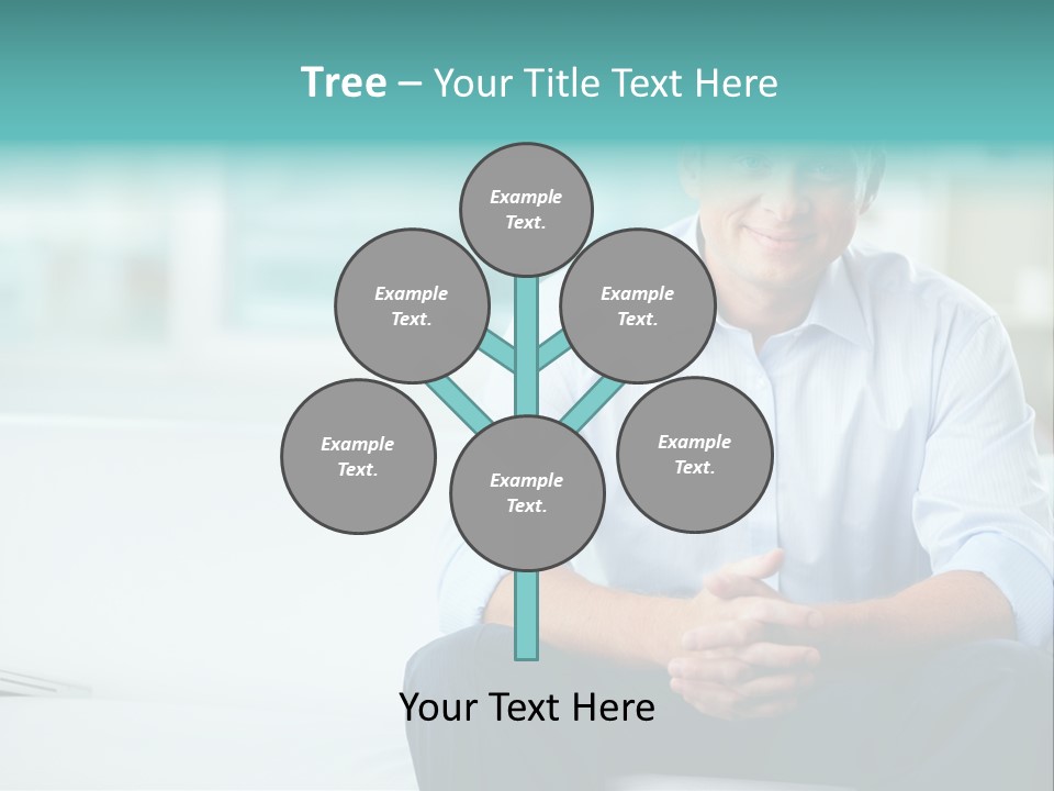 Caucasian Collar Businessman PowerPoint Template