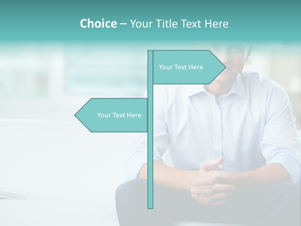 Caucasian Collar Businessman PowerPoint Template