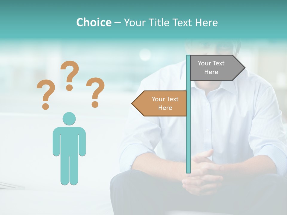 Caucasian Collar Businessman PowerPoint Template