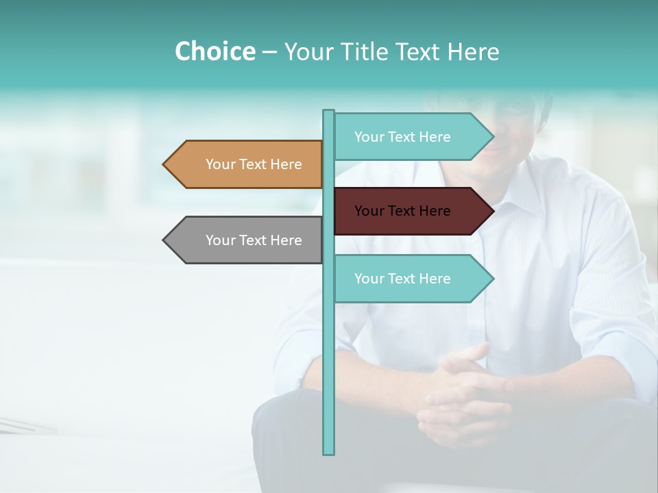 Caucasian Collar Businessman PowerPoint Template