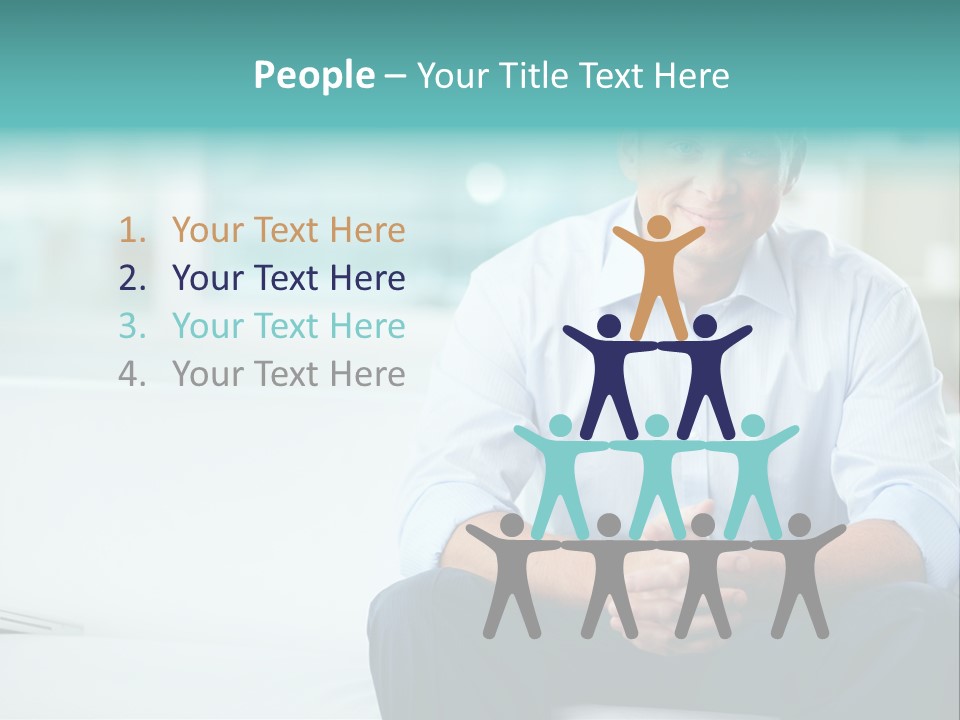 Caucasian Collar Businessman PowerPoint Template