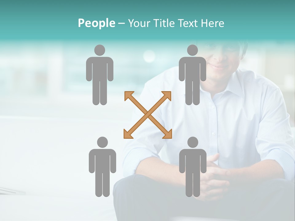 Caucasian Collar Businessman PowerPoint Template