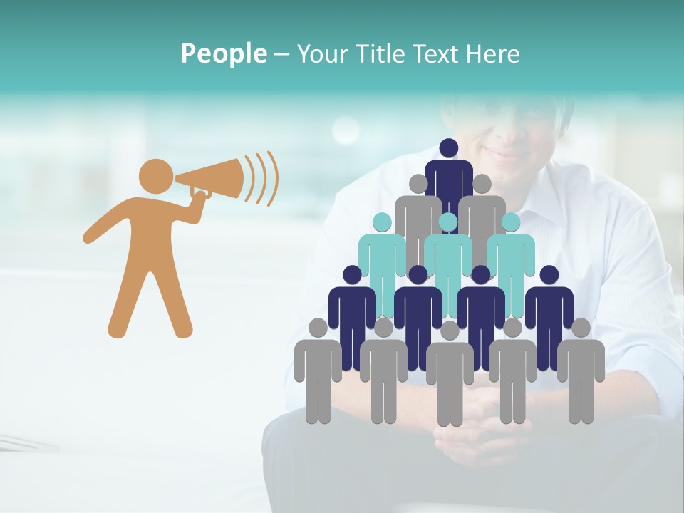 Caucasian Collar Businessman PowerPoint Template