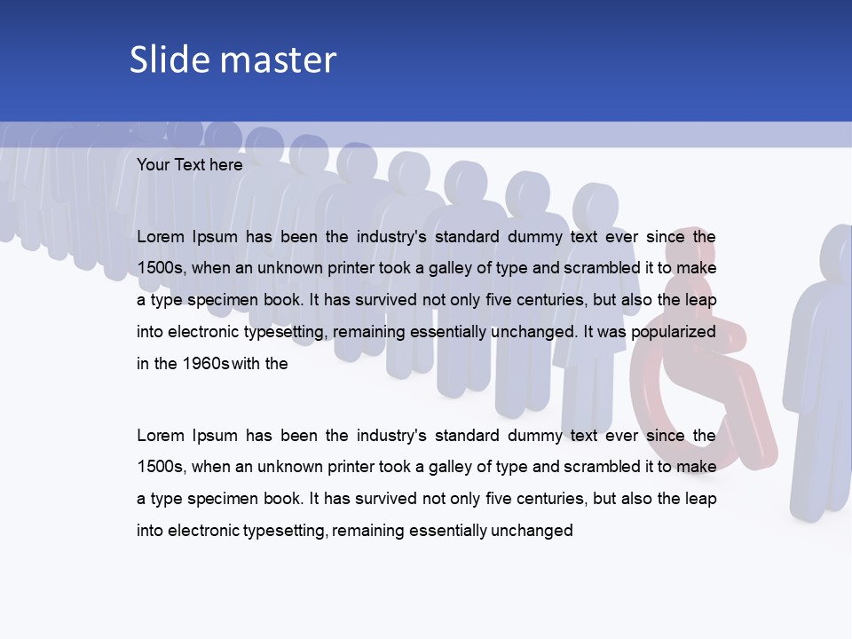 Women Wait Sign PowerPoint Template