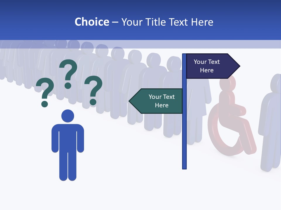 Women Wait Sign PowerPoint Template