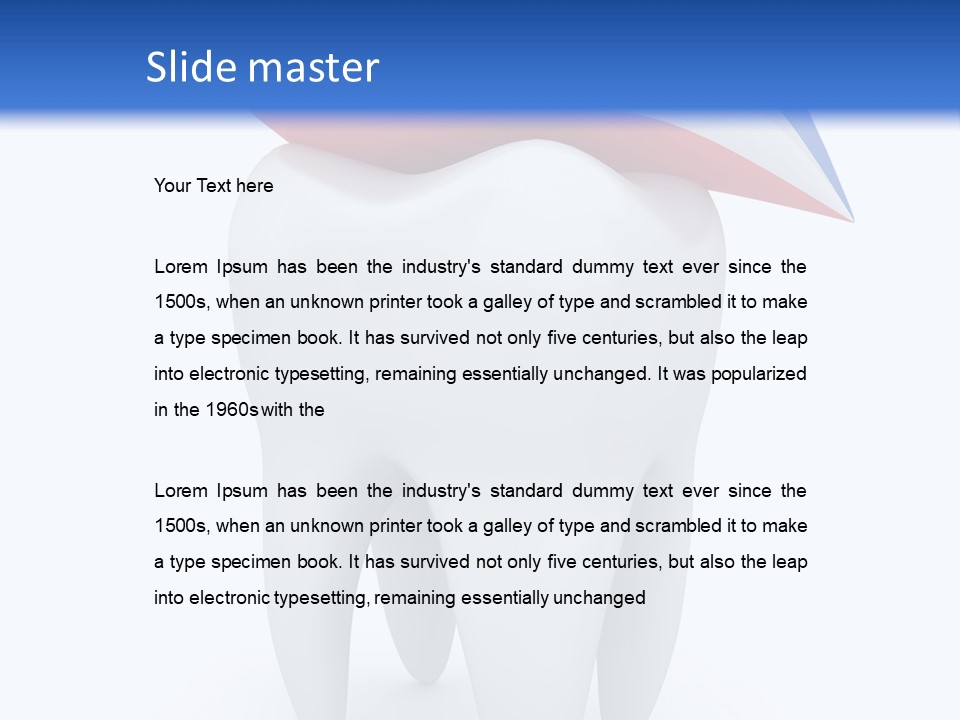 Brush Dentist Sparkle PowerPoint Template