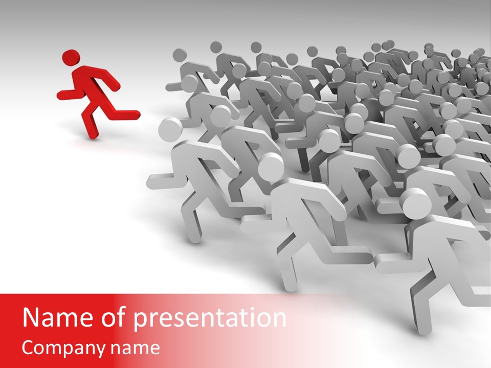 Group People Leadership PowerPoint Template