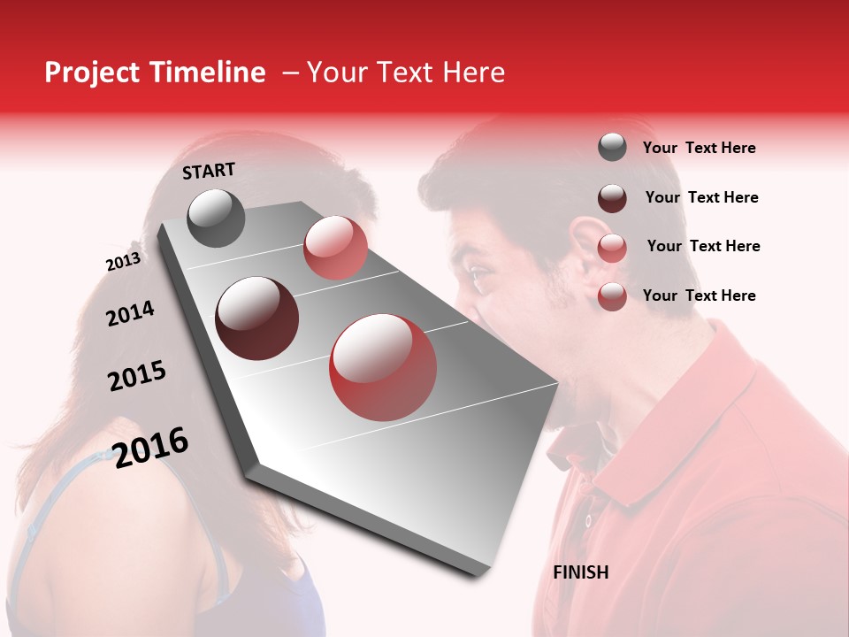 Cute People Yelling PowerPoint Template