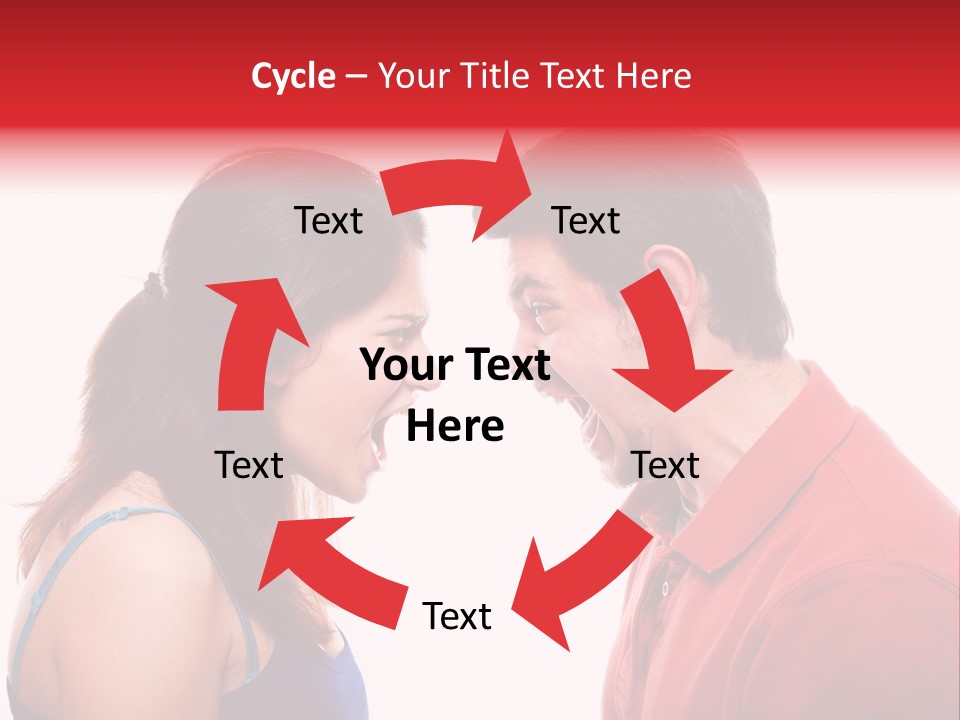 Cute People Yelling PowerPoint Template