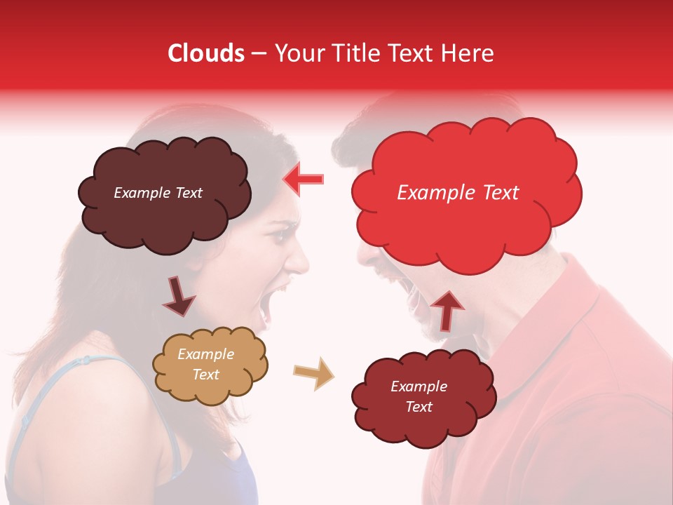 Cute People Yelling PowerPoint Template