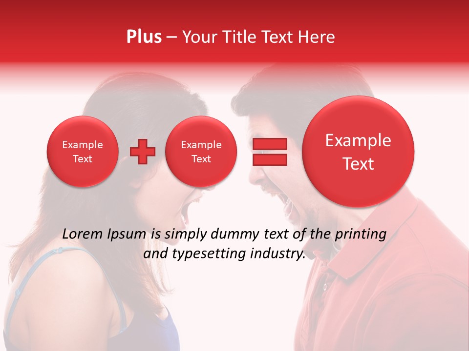 Cute People Yelling PowerPoint Template