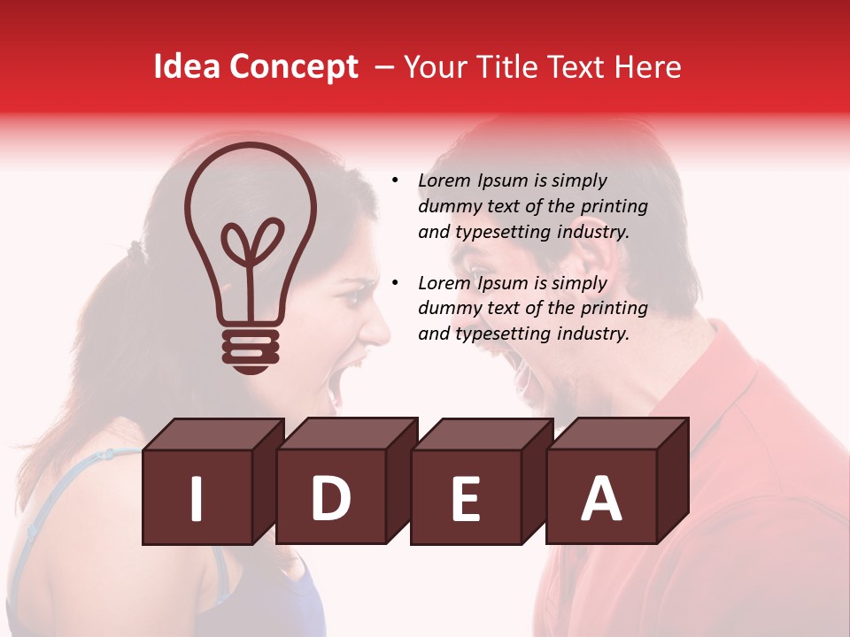 Cute People Yelling PowerPoint Template