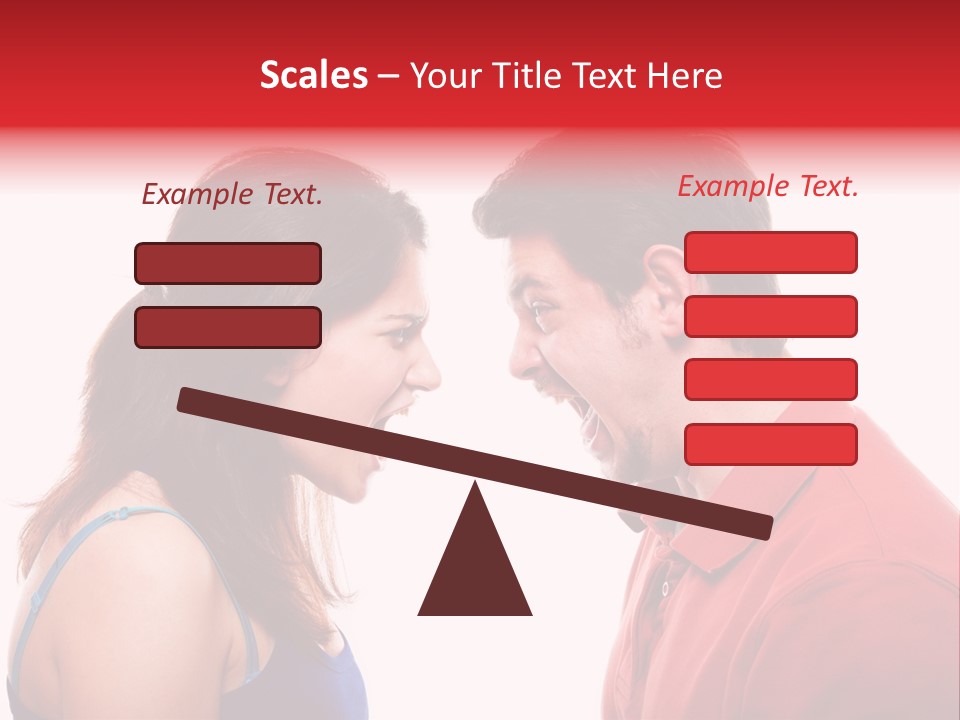 Cute People Yelling PowerPoint Template