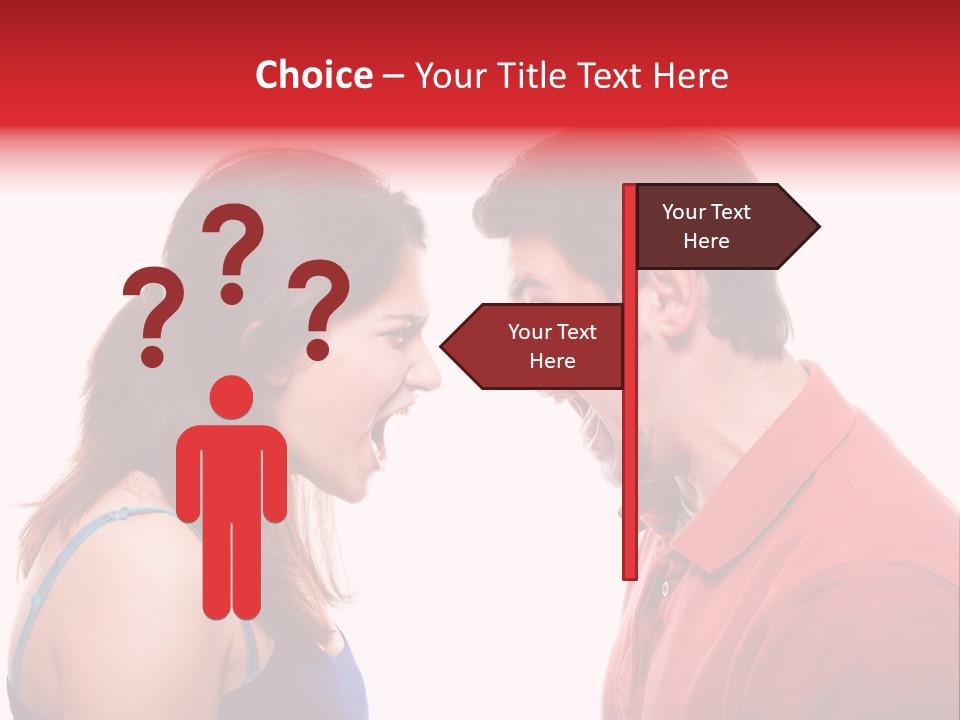 Cute People Yelling PowerPoint Template