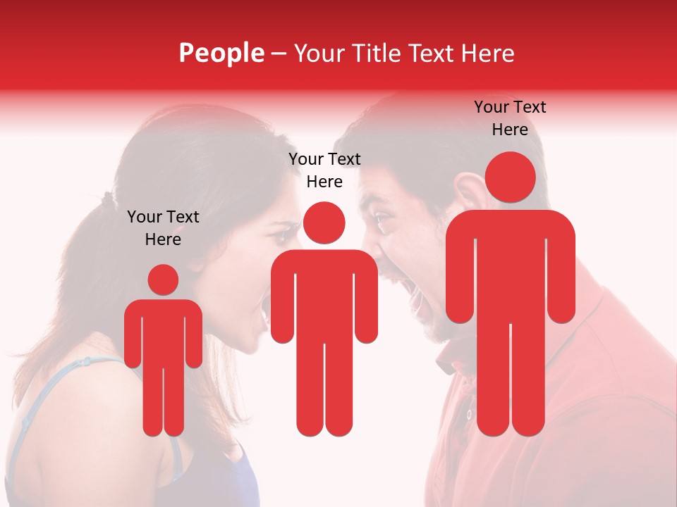 Cute People Yelling PowerPoint Template