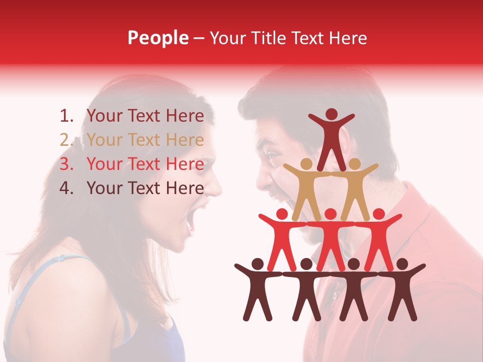 Cute People Yelling PowerPoint Template
